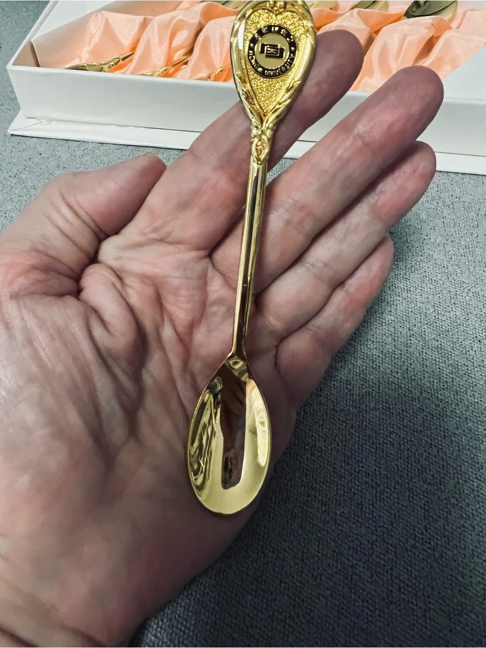 Hongik University 24 K Gold Plated Commemorative Spoon Set VTG